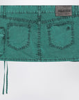 The Attico Fay green cargo miniskirt