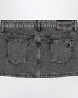 The Attico Black denim mini skirt