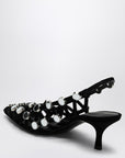 The Attico Black Grid Slingback