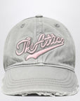 The Attico Vintage-effect grey baseball cap