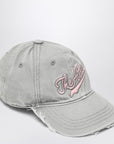 The Attico Vintage-effect grey baseball cap