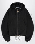 The Attico Black hooded bomber jacket