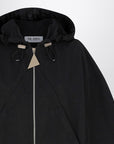 The Attico Black hooded bomber jacket