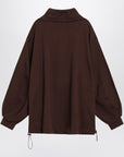 The Attico Brown cotton sweatshirt with logo
