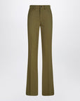 The Attico Military green wool gabardine trousers