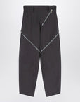 The Attico Dark grey trousers with zip details