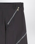The Attico Dark grey trousers with zip details