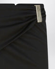 The Attico Black wool mini skirt