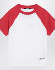 JACQUEMUS Baseball white/red T-shirt