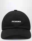 JACQUEMUS Black baseball cap with logo