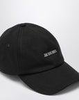 JACQUEMUS Black baseball cap with logo