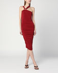 ISABEL MARANT One-shoulder Ethel dress in light burgundy