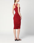 ISABEL MARANT One-shoulder Ethel dress in light burgundy