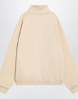 JACQUEMUS Beige cotton zip-up sweatshirt