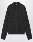 JACQUEMUS Dark grey wool and cashmere cardigan