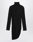JACQUEMUS Black draped Spallina dress