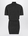 JACQUEMUS Dark grey wool and cashmere dress