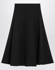 JACQUEMUS Black flared wool skirt