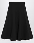JACQUEMUS Black flared wool skirt