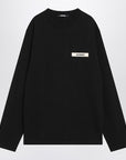 JACQUEMUS Black long-sleeved cotton T-shirt