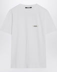 JACQUEMUS White T-shirt with logo patch