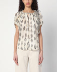ISABEL MARANT Ecru/black blouse in silk