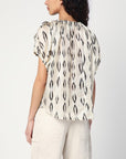 ISABEL MARANT Ecru/black blouse in silk