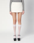 Marc Jacobs Ivory textured tweed mini skirt
