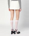 Marc Jacobs Ivory textured tweed mini skirt