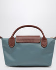 Longchamp Le Pliage Original eucalyptus green clutch bag