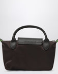 Longchamp Le Pliage Green Mocha coloured clutch bag
