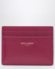 Saint Laurent Fuchsia leather credit card holder