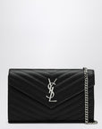 Saint Laurent Clutch with chain Cassandre black