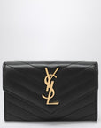 Saint Laurent Black Monogram Envelope small wallet