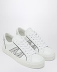 Moncler White leather Monaco2 sneakers