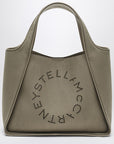 Stella McCartney Khaki-coloured medium Stella Logo bag