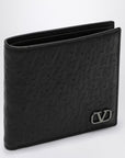Valentino Garavani Vlogo Signature black leather bi-fold wallet