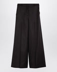 Stella McCartney Dark chocolate wide leg pants in wool