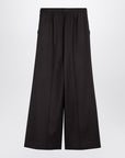Stella McCartney Dark chocolate wide leg pants in wool