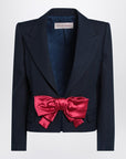 Valentino Blue viscose jacket with bow