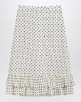 Valentino Ivory polka-dot skirt with ruffles