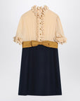 Valentino Mini dress with ruffles and bow in silk