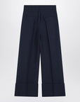 Valentino Indigo pants in wool and silk