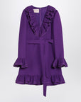 Valentino Purple wool and silk mini dress