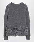 Stella McCartney Grey wool sweater with feather insert