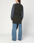 Stella McCartney Grey/dark green cardigan with crossed sleeves