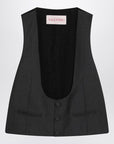 Valentino Charcoal grey vest in wool