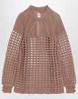 Valentino Openwork sweater in linen blend