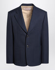 Valentino Blue single-breasted wool jacket