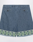 Valentino Blue bermuda short with jacquard bottom